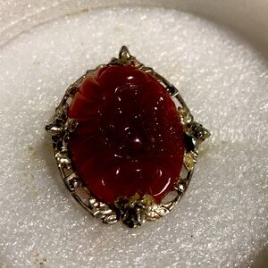 Huge carved carnelian ring